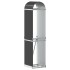 Leñero de acero galvanizado gris antracita 40x45x170