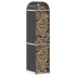 Leñero de acero galvanizado gris antracita 40x45x170