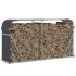 Leñero de acero galvanizado gris antracita 180x45x100
