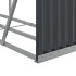 Leñero de acero galvanizado gris antracita 180x45x100