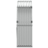 Leñero de acero galvanizado plateado 120x45x140