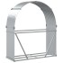 Leñero de acero galvanizado plateado 120x45x140