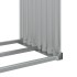 Leñero de acero galvanizado plateado 120x45x140