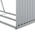 Leñero de acero galvanizado plateado 120x45x140