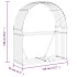Leñero de acero galvanizado plateado 120x45x140
