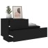 Mesita de noche con luces LED negro 70x36x40,5