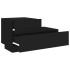Mesita de noche con luces LED negro 70x36x40,5