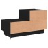 Mesita de noche con luces LED negro 70x36x40,5
