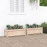 Jardineras de exterior 2 unidades madera maciza de