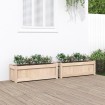 Jardineras de exterior 2 unidades madera maciza de pino