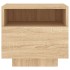 Mesita de noche con luces LED roble Sonoma 40x39x37