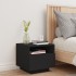 Mesita de noche con luces LED negro 40x39x37