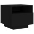 Mesita de noche con luces LED negro 40x39x37