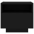 Mesita de noche con luces LED negro 40x39x37