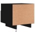 Mesita de noche con luces LED negro 40x39x37