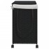 Cesto para ropa sucia con ruedas ratán negro 60x35x60,5