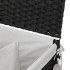 Cesto para ropa sucia con ruedas ratán negro 60x35x60,5