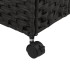 Cesto para ropa sucia con ruedas ratán negro 60x35x60,5