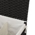 Cesto ropa sucia 2 secciones ratán sintético negro 53x35x57