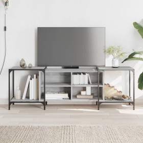 Mueble de TV madera de ingeniería gris Sonoma 153x37x50