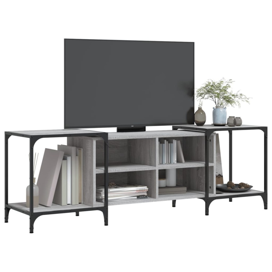 Mueble de TV madera de ingeniería gris Sonoma 153x37x50