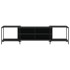 Mueble de TV madera de ingeniería negro 203x37x50