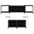 Mueble de TV madera de ingeniería negro 203x37x50