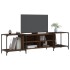 Mueble de TV madera de ingeniería marrón roble 203x37x50