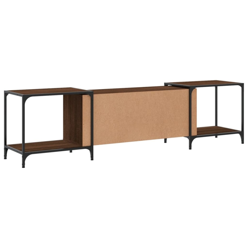 Mueble de TV madera de ingeniería marrón roble 203x37x50
