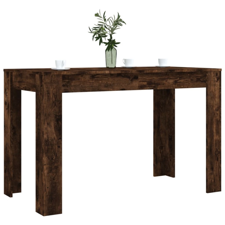 Mesa de comedor madera de ingeniería roble ahumado 120x60x76