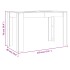 Mesa de comedor madera de ingeniería roble ahumado 120x60x76