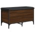 Banco con almacenaje madera ingeniería roble marrón 82x42x45