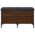 Banco con almacenaje madera ingeniería roble marrón 82x42x45