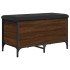 Banco con almacenaje madera ingeniería roble marrón 82x42x45