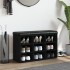 Banco zapatero madera de ingeniería negro 82x32x50