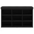 Banco zapatero madera de ingeniería negro 82x32x50