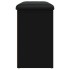 Banco zapatero madera de ingeniería negro 82x32x50