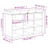 Banco zapatero madera de ingeniería negro 82x32x50
