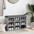Banco zapatero madera de ingeniería gris hormigón 82x32x50