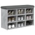 Banco zapatero madera de ingeniería gris hormigón 82x32x50
