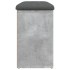 Banco zapatero madera de ingeniería gris hormigón 82x32x50