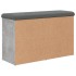 Banco zapatero madera de ingeniería gris hormigón 82x32x50