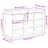 Banco zapatero madera de ingeniería gris hormigón 82x32x50