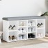 Banco zapatero madera de ingeniería blanco 102x32x50