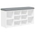 Banco zapatero madera de ingeniería blanco 102x32x50