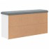 Banco zapatero madera de ingeniería blanco 102x32x50