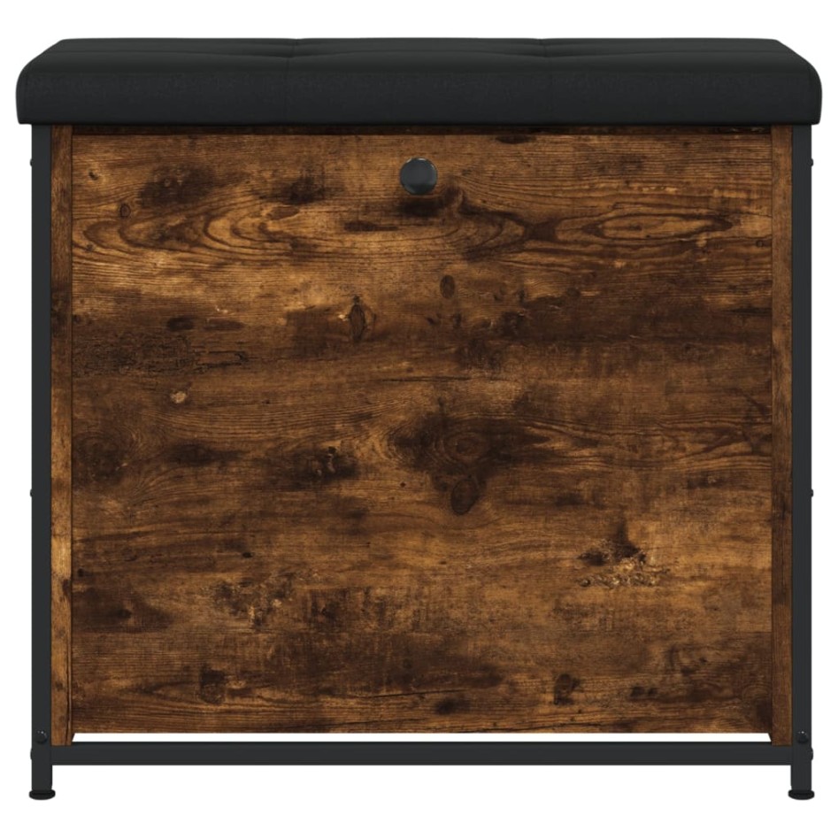 Banco zapatero con cajón abatible roble ahumado 62x32x56