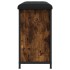 Banco zapatero con cajón abatible roble ahumado 62x32x56