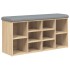 Banco zapatero madera de ingeniería roble Sonoma 102x32x50