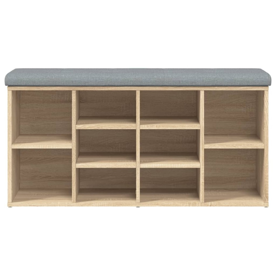 Banco zapatero madera de ingeniería roble Sonoma 102x32x50